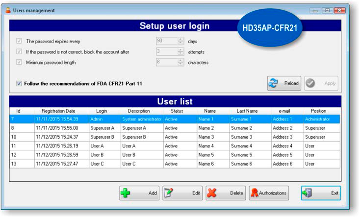 Oprogramowanie HD35AP-CFR21