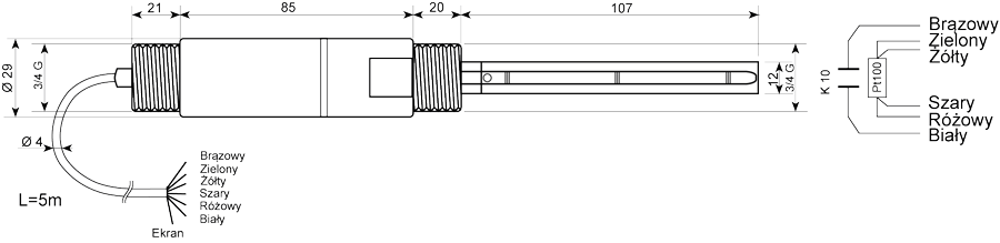 Tablicowe przetworniki przewodności (konduktancji) DO9786T - sonda przewodności SPTKI13