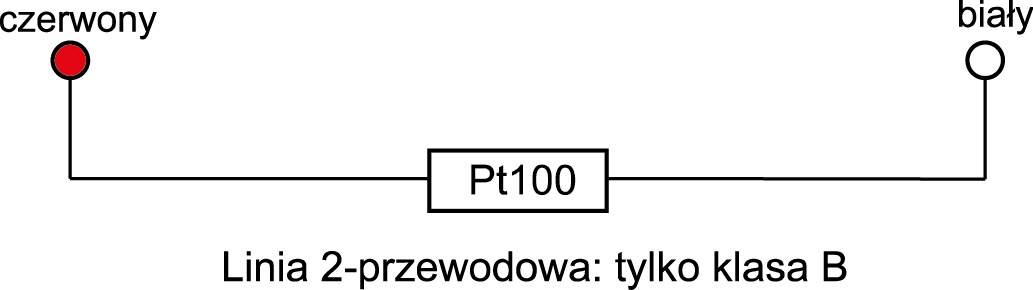 Podłączenie czujników temperatury Pt100, Pt500 i Pt1000 linią 2-przewodową
